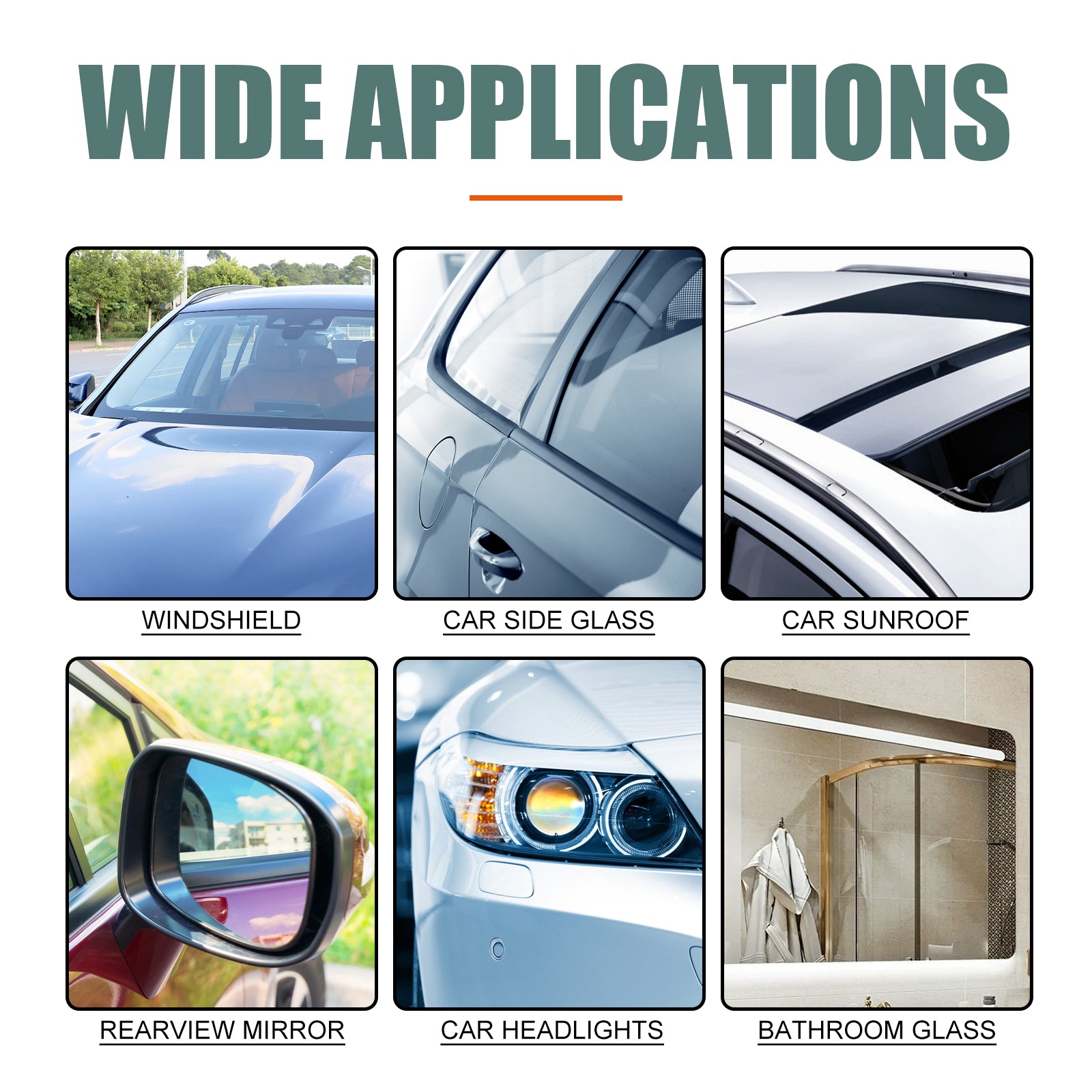 Rayhong Car Glass-Anti Fog Hydrophobic Coating Spray, Rearview Mirror Windshield Cleaner Stains Hydrophobic Water Spray Antifogging Agent