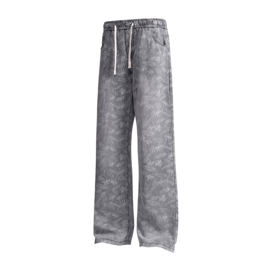 Lightweight Linen-Style Straight Leg Jeans for Men