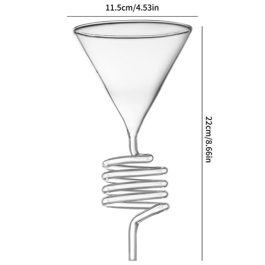 Spiral Cooling Pour-Over Coffee Filter Holder, Ins-Style Americano Dripper Stand with Spiral Chilling Design