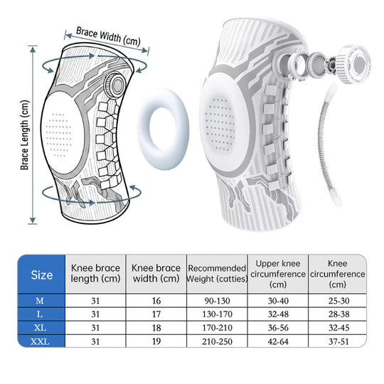 Adjustable Smart-Knob Knee Brace — Patella Gel Pad, Side Stabilizers, Compression Support for Pain Relief & Recovery