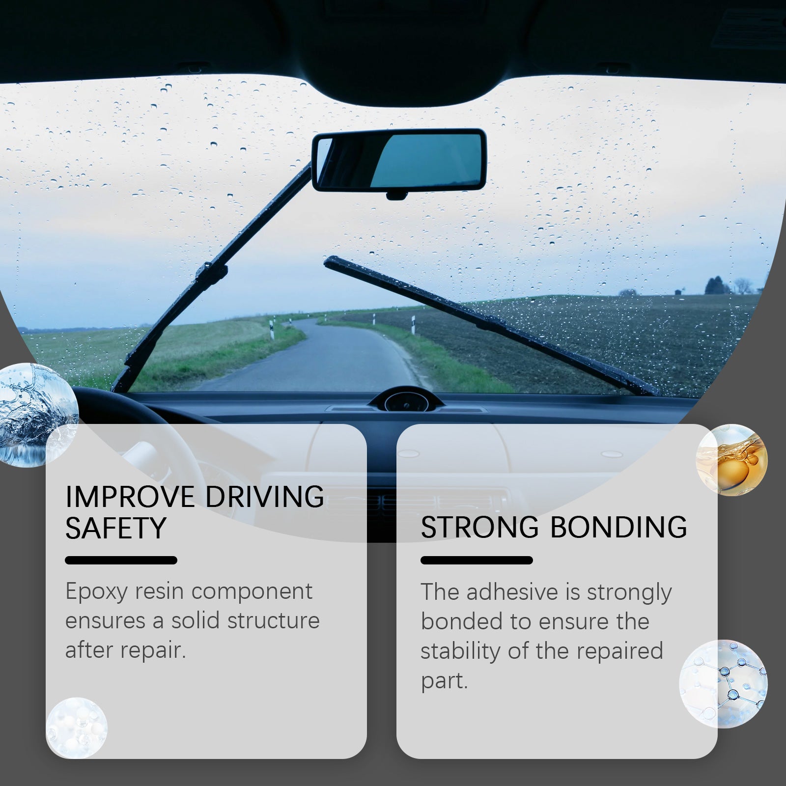 Automotive Windshield Crack Care Solution Automotive Glass Care Tool Crack Glass Adhesive Solution