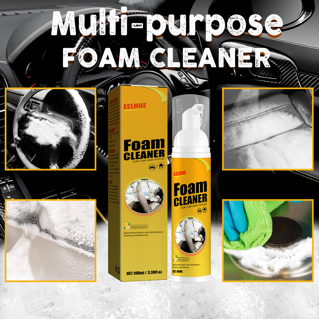 EELHOE Foam Cleaner, Leather Seat Supplies Decontamination Multi-Functional Interior Cleaner
