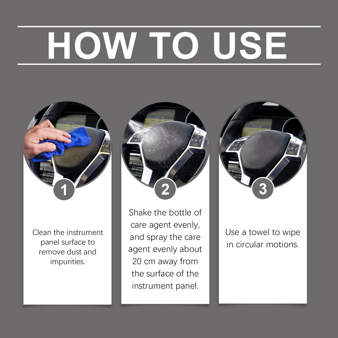 Rayhong Instrument Panel Leather Polishing Agent, Dust Cleaning Decontamination Zero Dust Adsorption Curing And Refurbishing Agent