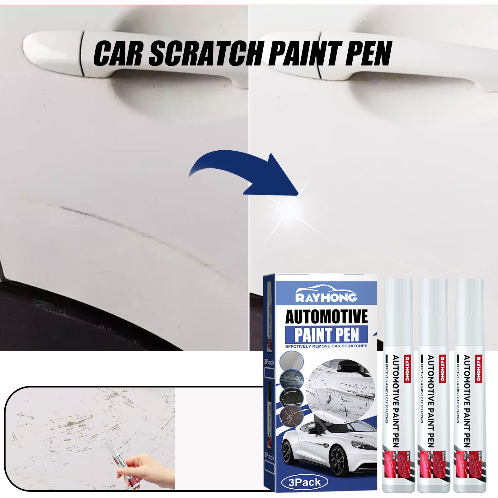 Automotive Paint Pen, Paint Scratch Repair Scratch Paint Marks Repair Paint Repair Pen