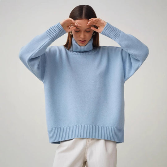 maglione donna collo alto