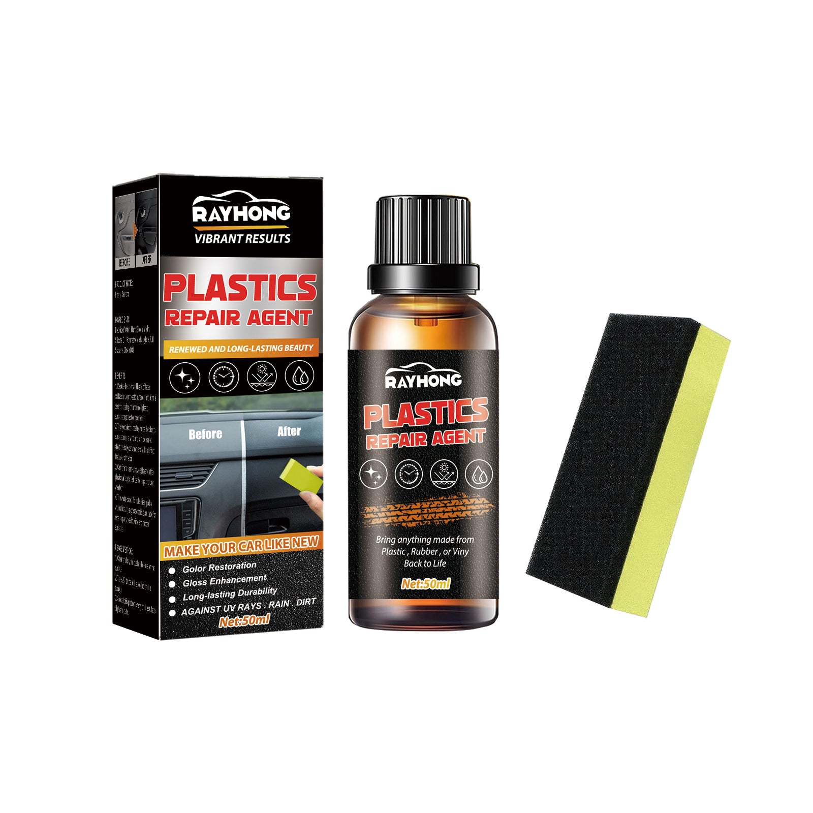 Plastics Repair Agent, Car Leather Seat Interior Polishing Decontamination Cleaning And Refurbishing Agent