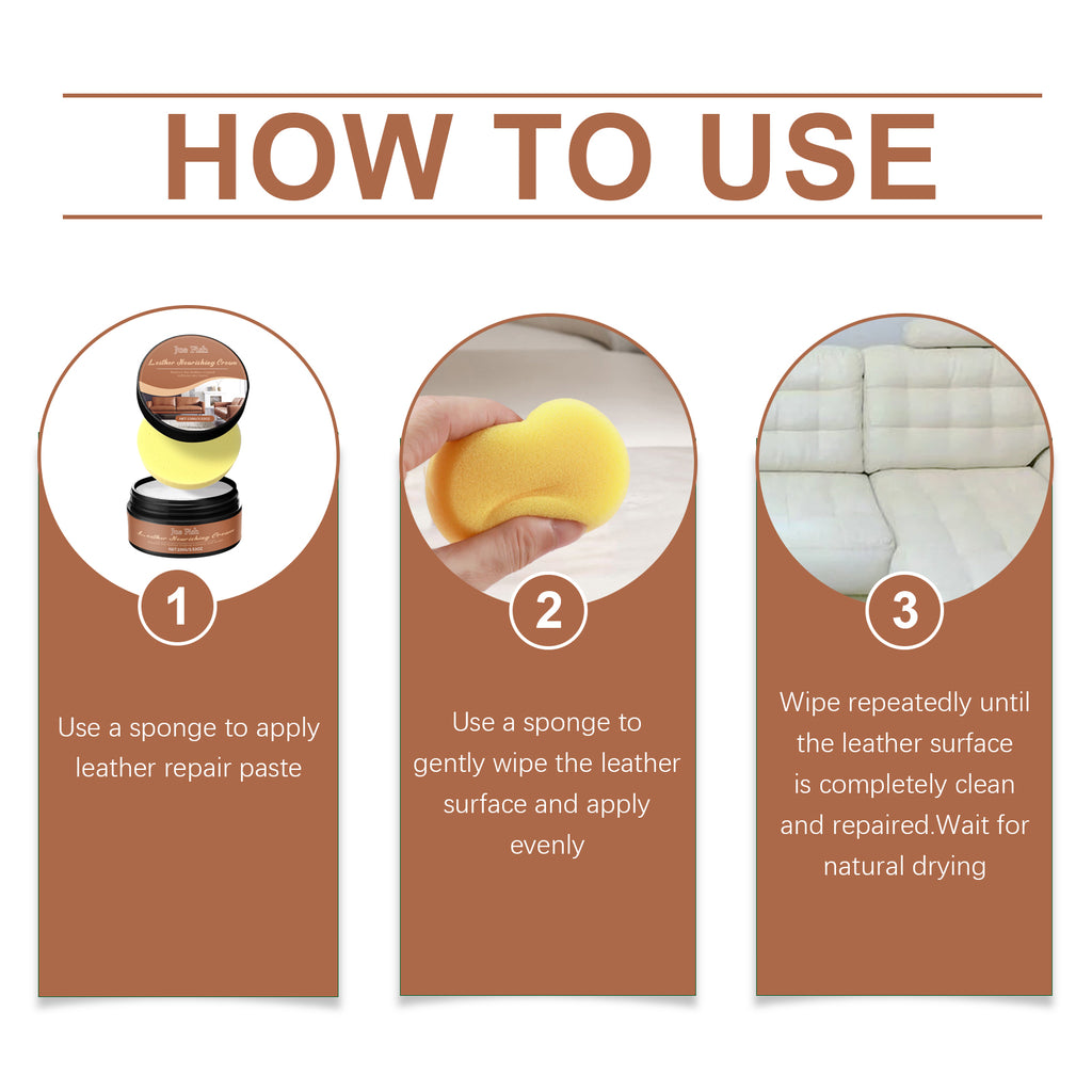 Jue-Fish Leather Repair Cream Leather Renovation Repair Furniture Sofa Leather Maintenance Multi-Functional Care Cream