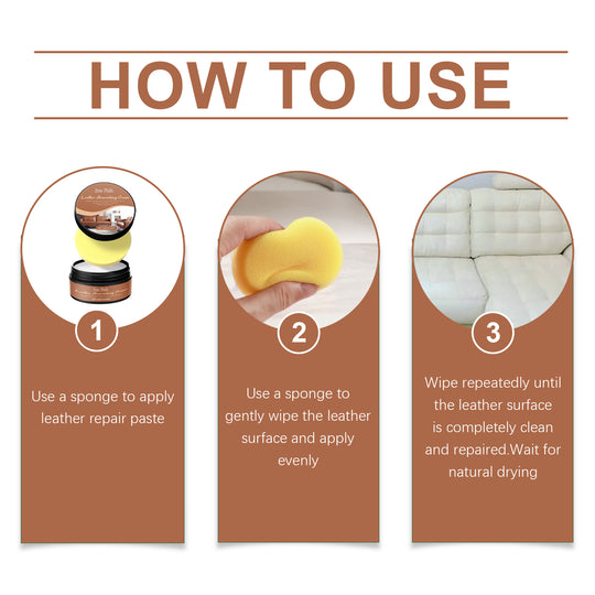 Jue-Fish Leather Repair Cream Leather Renovation Repair Furniture Sofa Leather Maintenance Multi-Functional Care Cream