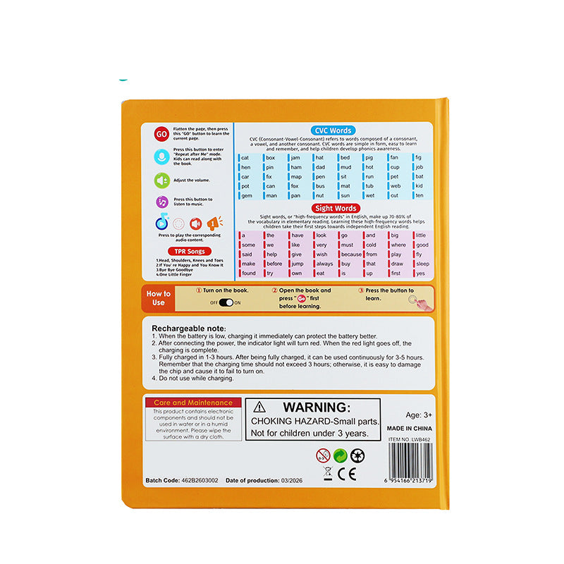 Rechargeable English audiobooks graded reading audiobooks children's gifts educational toys