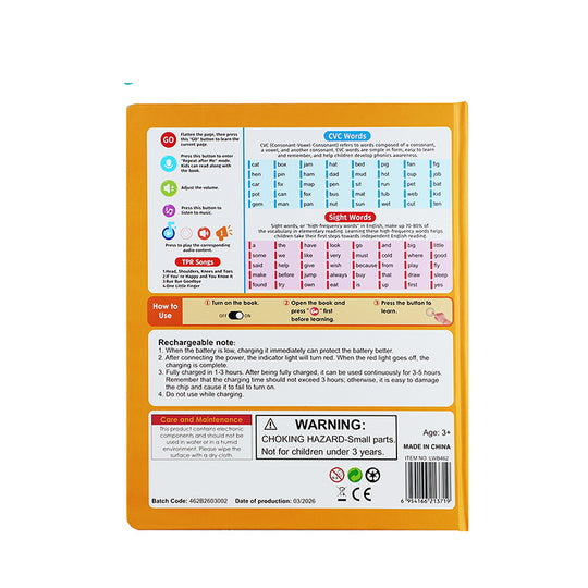 Rechargeable English audiobooks graded reading audiobooks children's gifts educational toys
