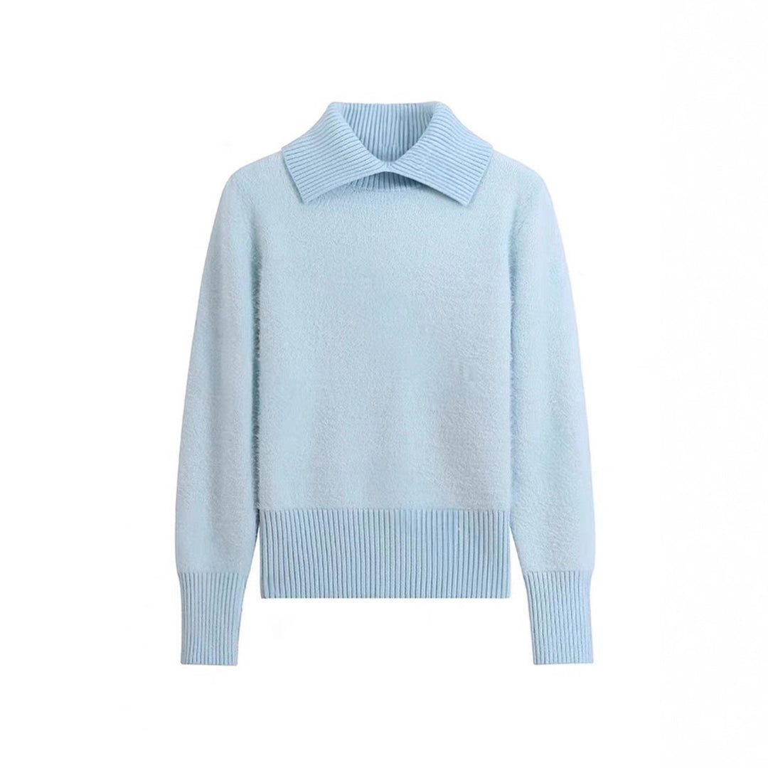 Women's Autumn/Winter Warm Knitted Base Sweater with Collar