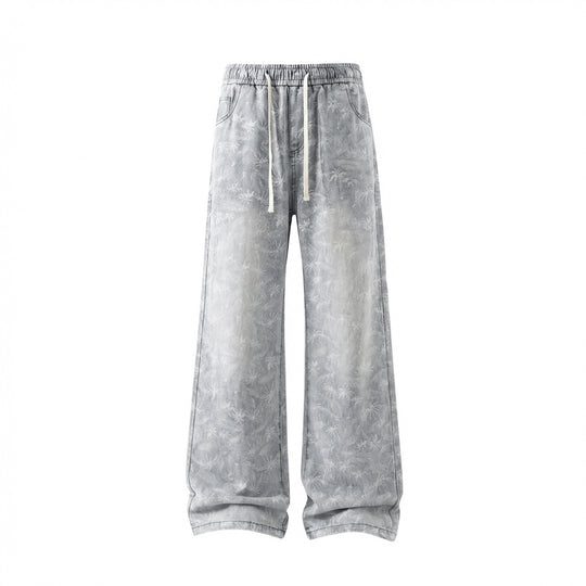 Lightweight Linen-Style Straight Leg Jeans for Men