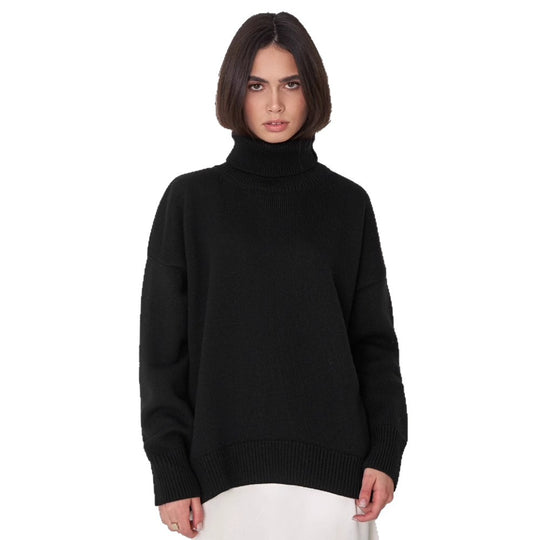 maglione donna collo alto