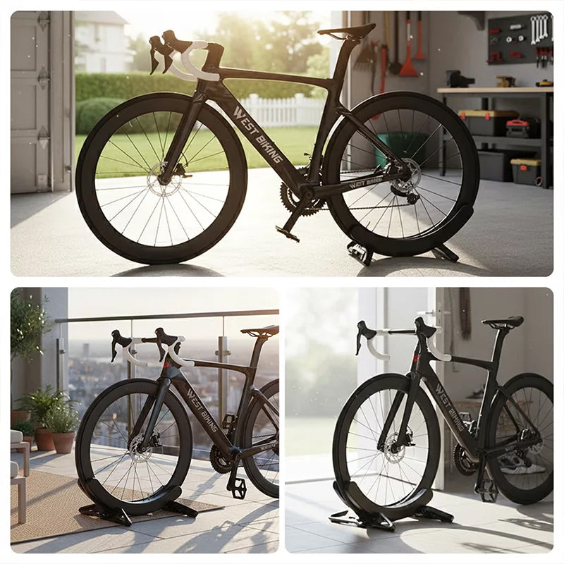 Adjustable Floor Bike Rack for Garage – MTB & Road Bike Parking, Display & Support Stand