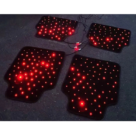 Fiber Optic Star Shaped Complete Set of Car Carpet Floor Decoration, LED Car Carpet for Car Decoration