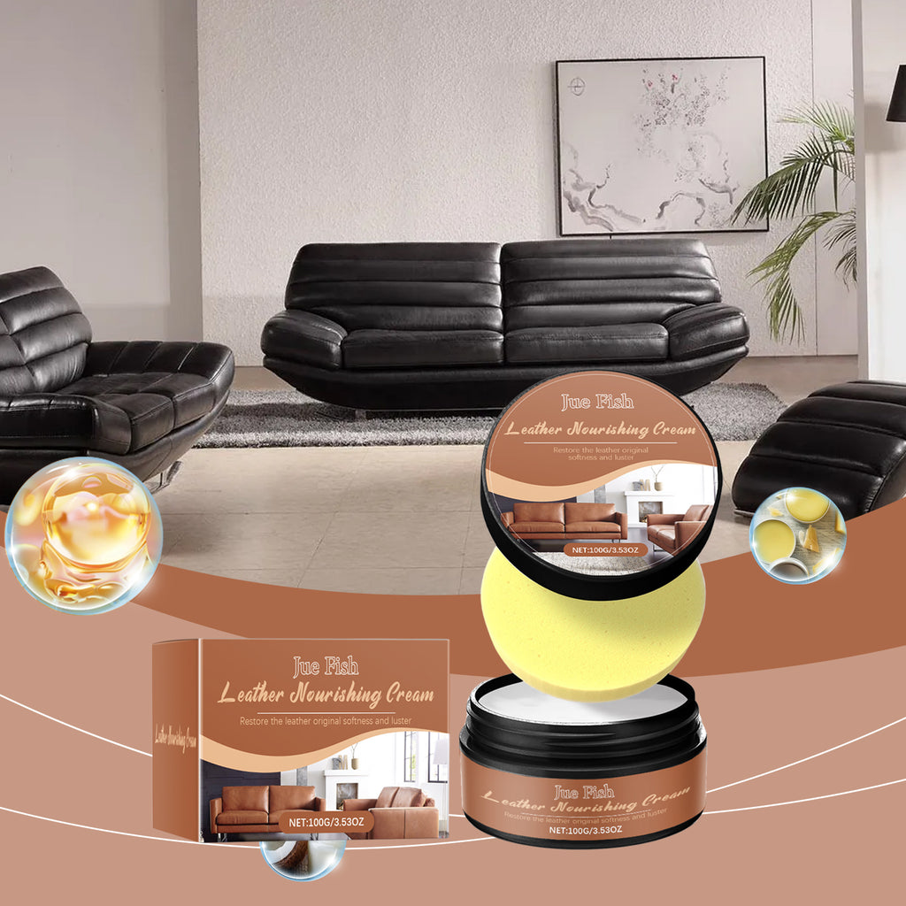 Jue-Fish Leather Repair Cream Leather Renovation Repair Furniture Sofa Leather Maintenance Multi-Functional Care Cream