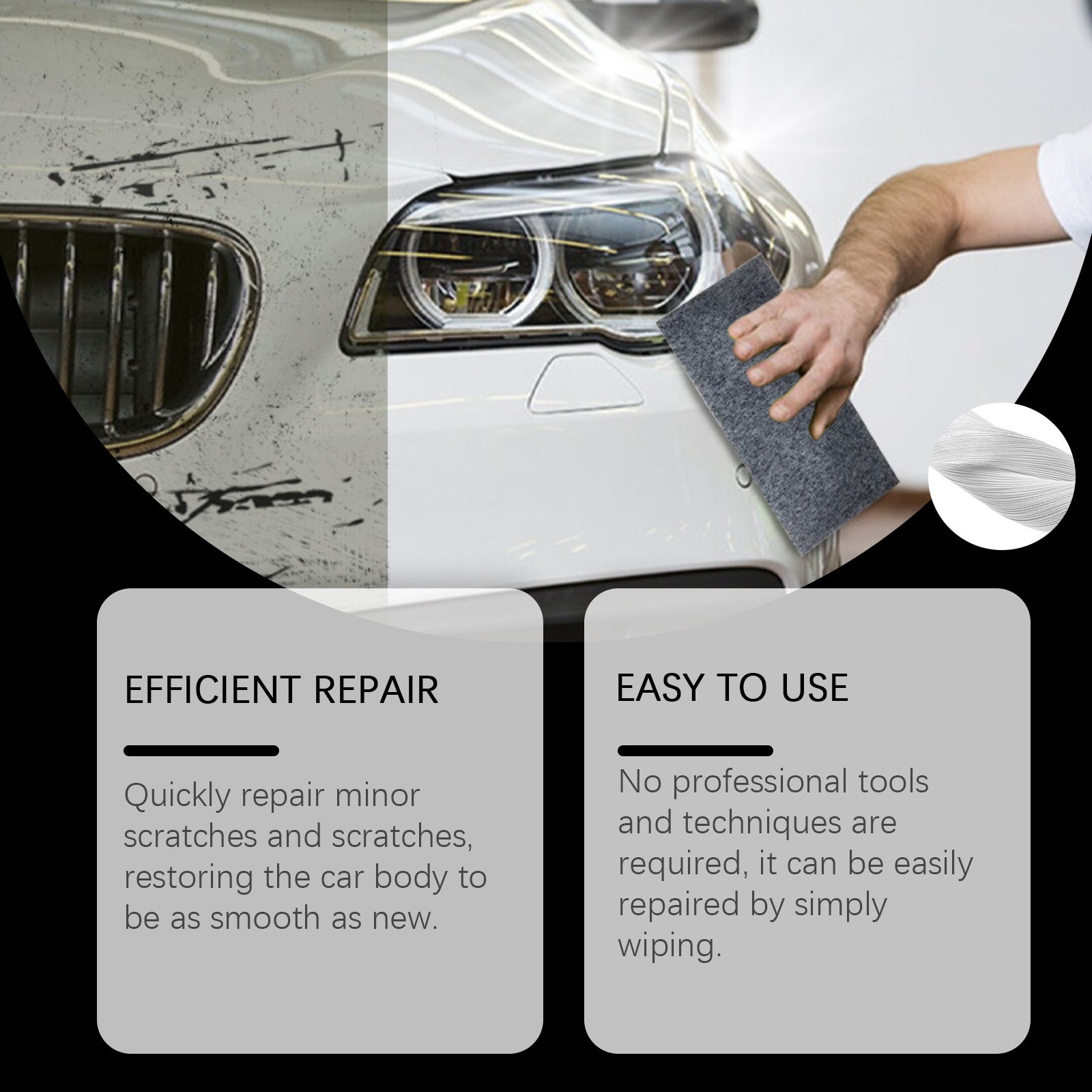 Car Scratch Polishing Cloth, Car Paint Scratch Water Stain Cleaning Repair Scratch Polishing Cloth