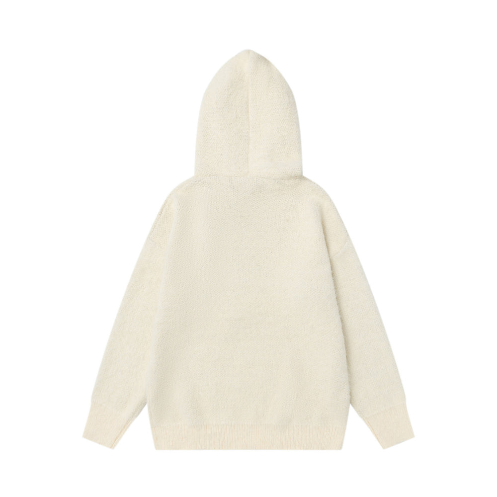 Double tie hat rope hooded sweater