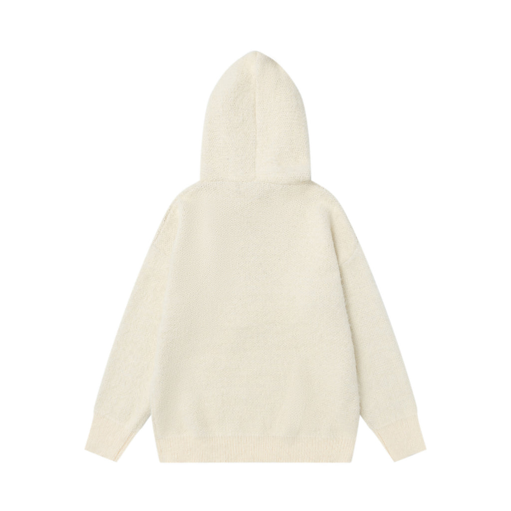 Double tie hat rope hooded sweater