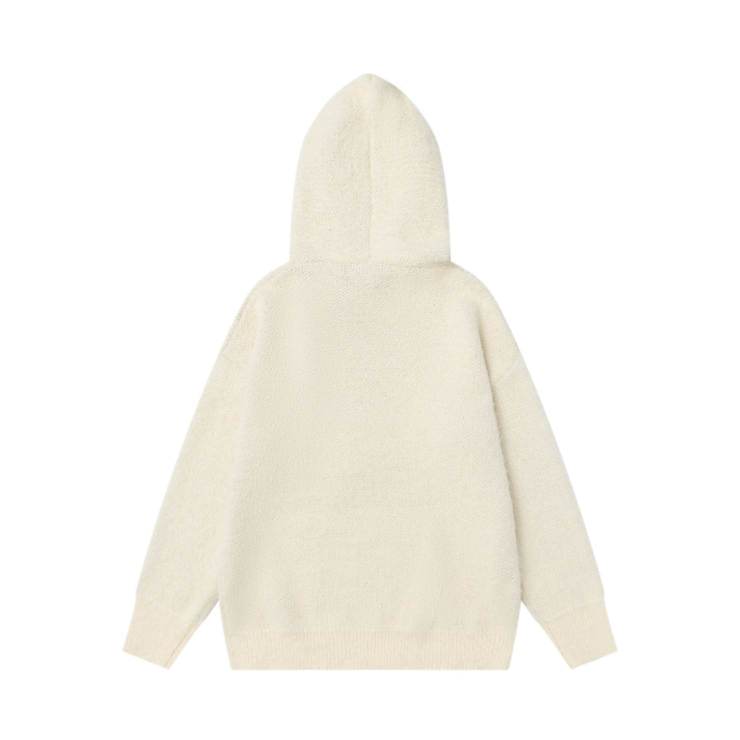 Double tie hat rope hooded sweater