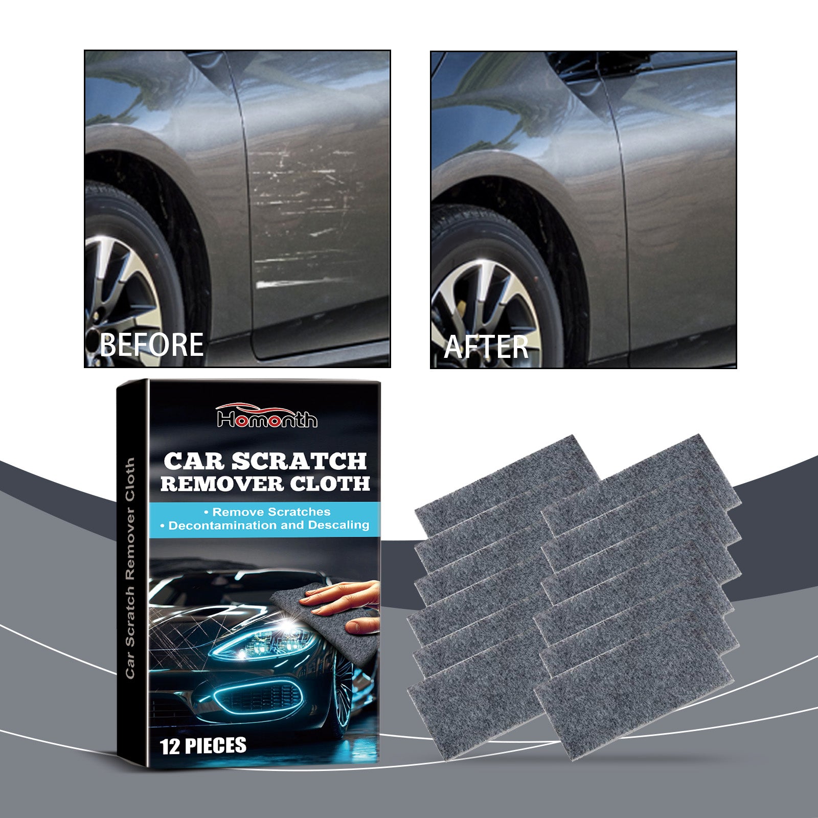 Car Scratch Polishing Cloth, Car Paint Scratch Water Stain Cleaning Repair Scratch Polishing Cloth