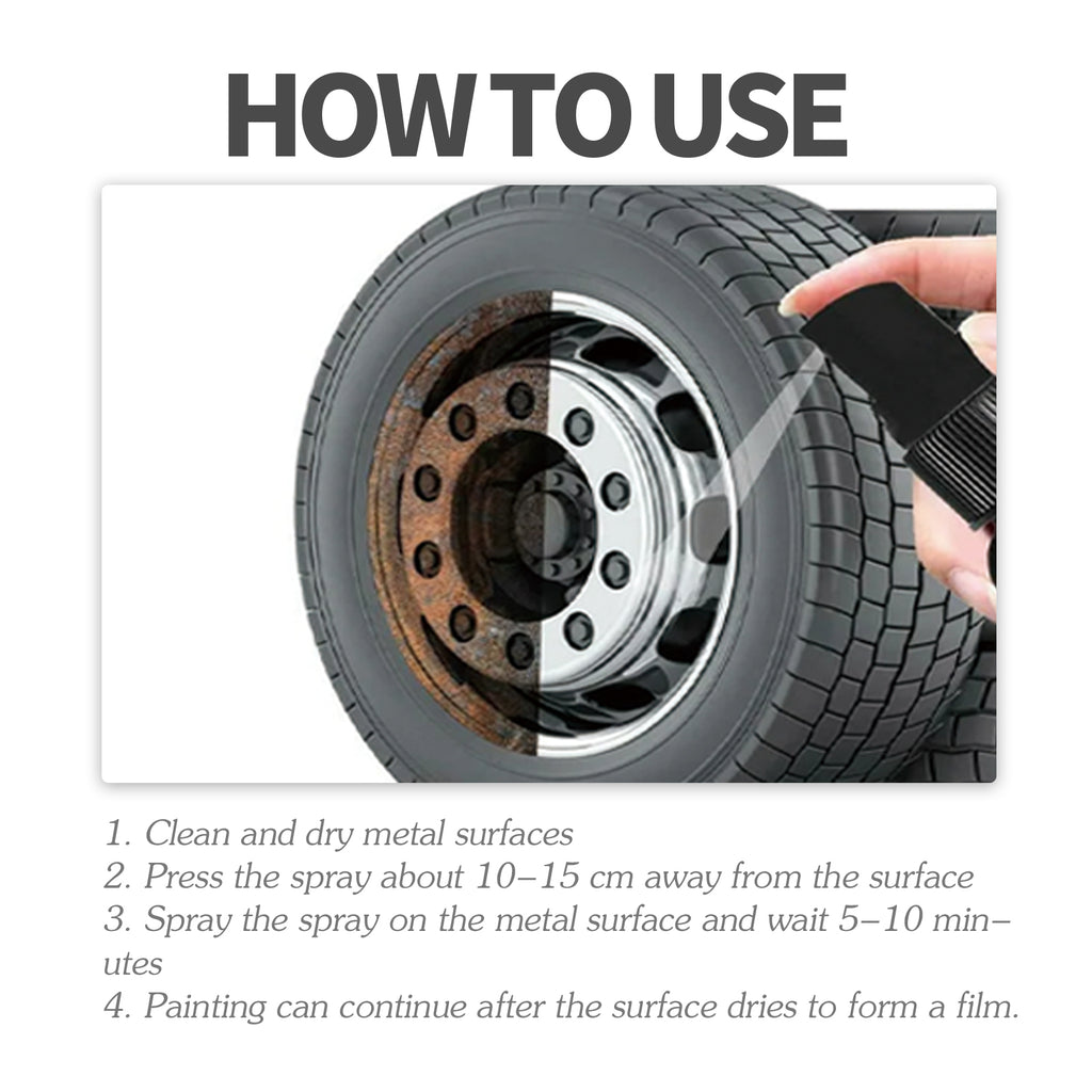 Rayhong Anti-Rust Conversion Agent Spray Automobile Wheel Hub Tire Rim Door Lock Cleaning Rust Remover Lubricant