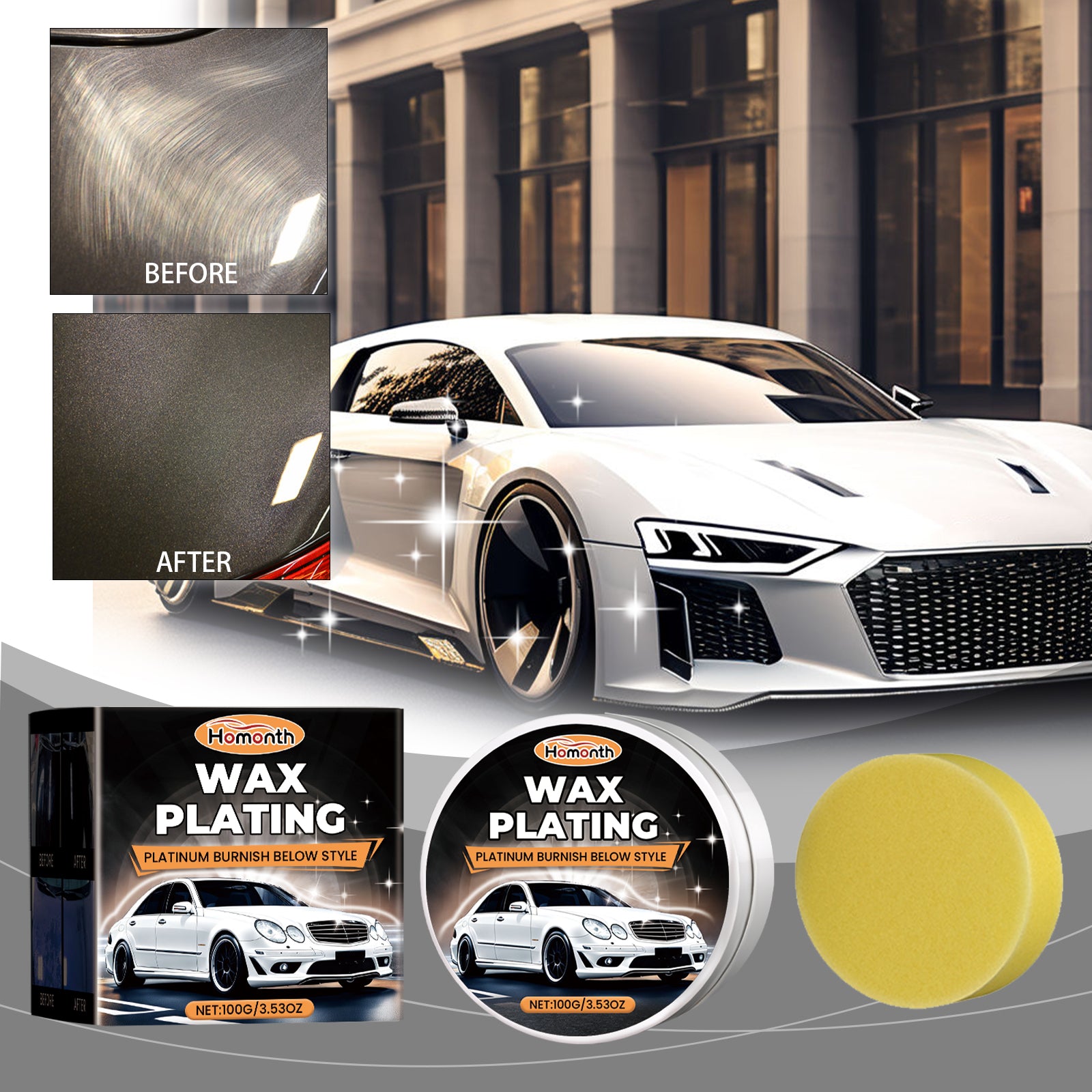 Car Polishing Repair Set, Scratch Repair Refurbishment Anti-Fouling Brightening Paint Waxing And Polishing Set