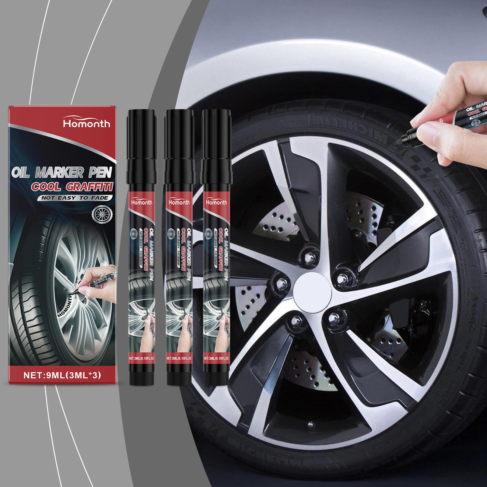 Car Tire Oil Marker Car Tire Paint Graffiti Paint Cool Diy Car Marker