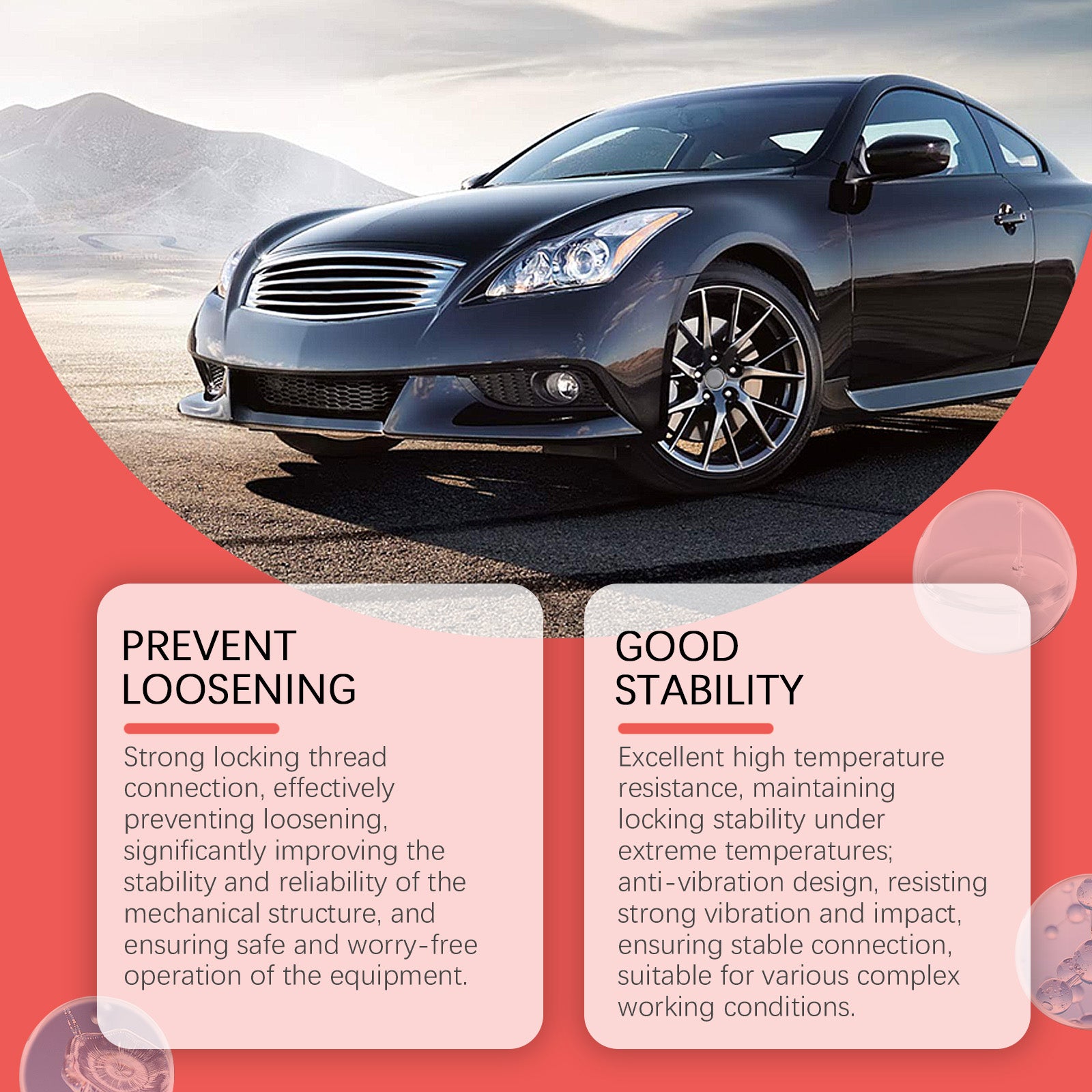 Homonth Automotive Thread Lock Sealant, Automotive Special Anti-Thread Lock Nut Bolt Rust Sealant
