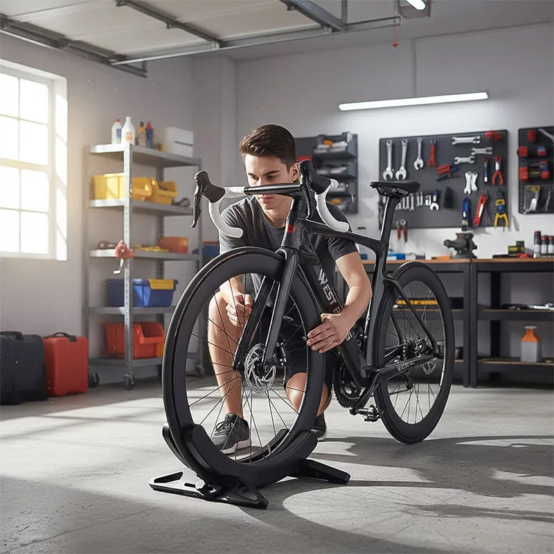 Adjustable Floor Bike Rack for Garage – MTB & Road Bike Parking, Display & Support Stand