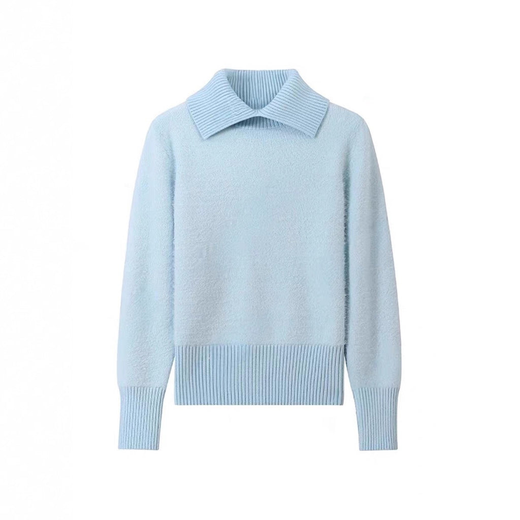 Women's Autumn/Winter Warm Knitted Base Sweater with Collar