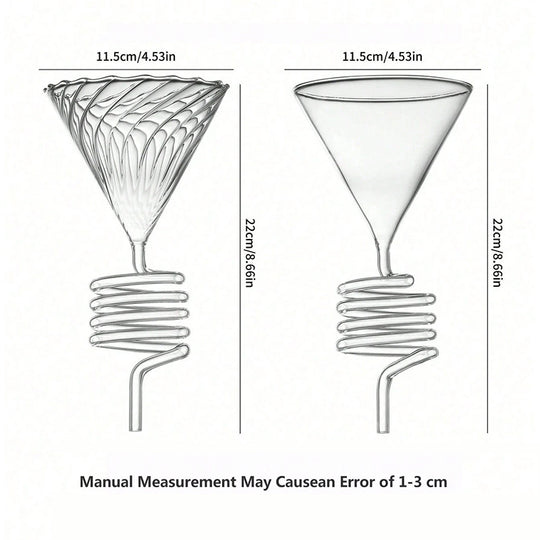 Spiral Cooling Pour-Over Coffee Filter Holder, Ins-Style Americano Dripper Stand with Spiral Chilling Design