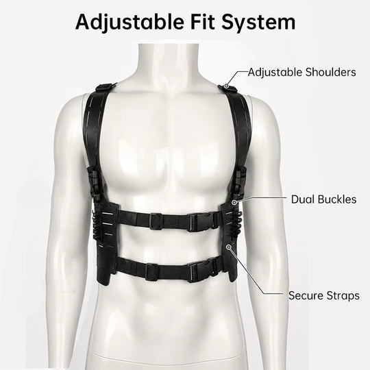 Tactical Shoulder Harness for Airsoft & Cosplay, Leon Kennedy Style Utility Chest Rig for Resident Evil Fans