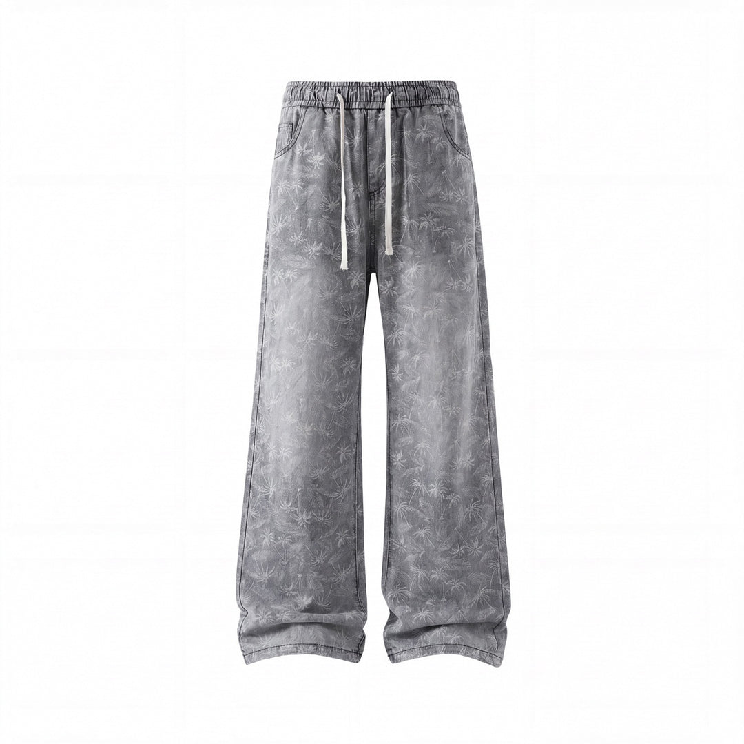 Lightweight Linen-Style Straight Leg Jeans for Men