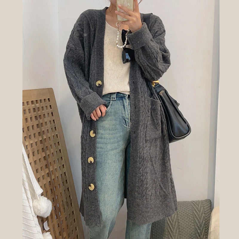 Casual Long Sleeve Knit Cardigan Sweater Coat for Women