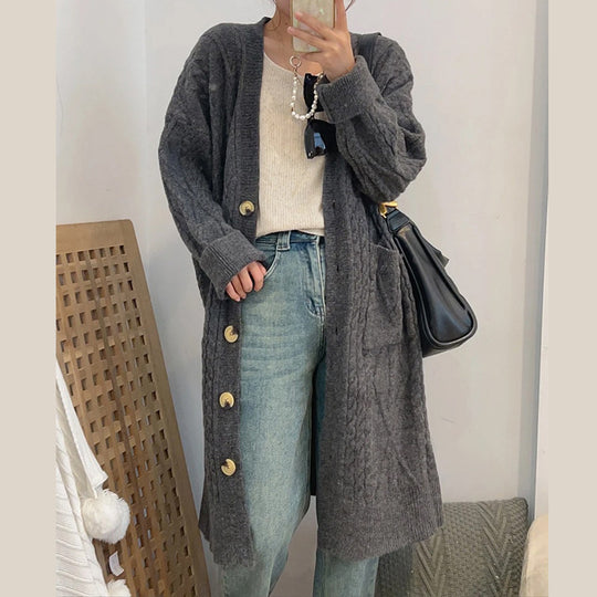 Casual Long Sleeve Knit Cardigan Sweater Coat for Women