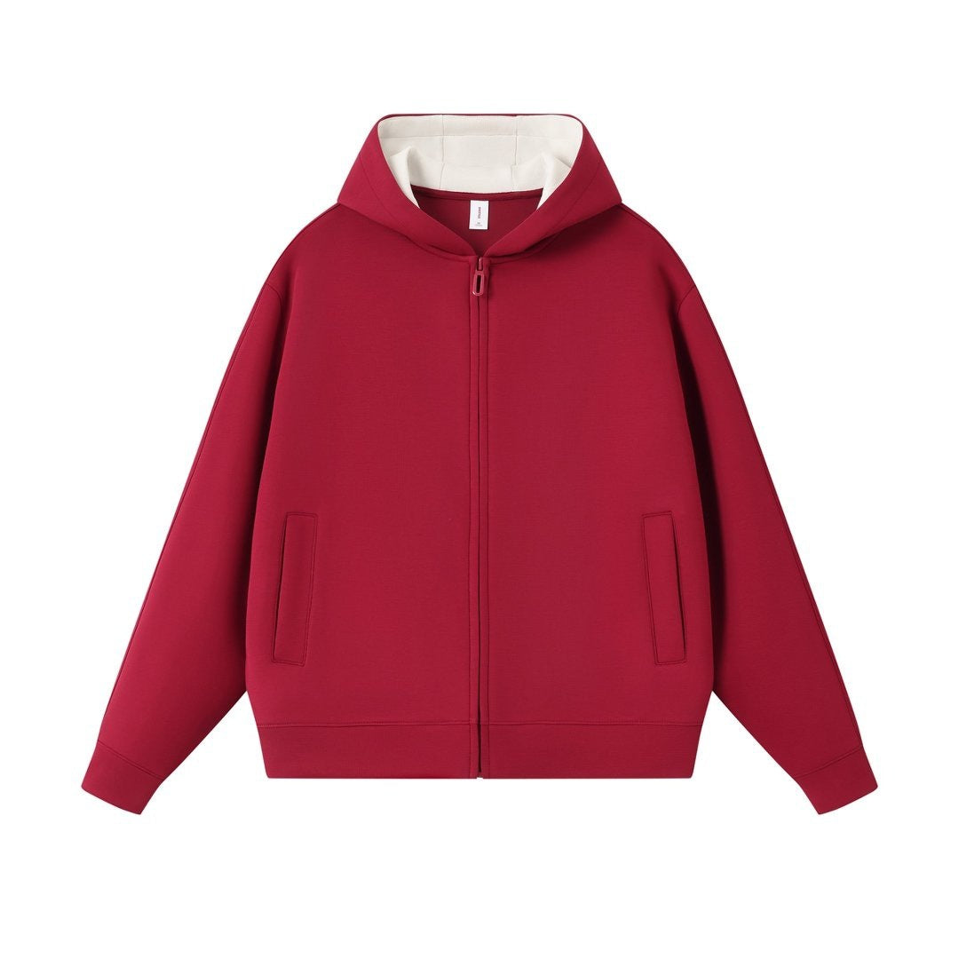 Color blocked zipper cardigan jacket