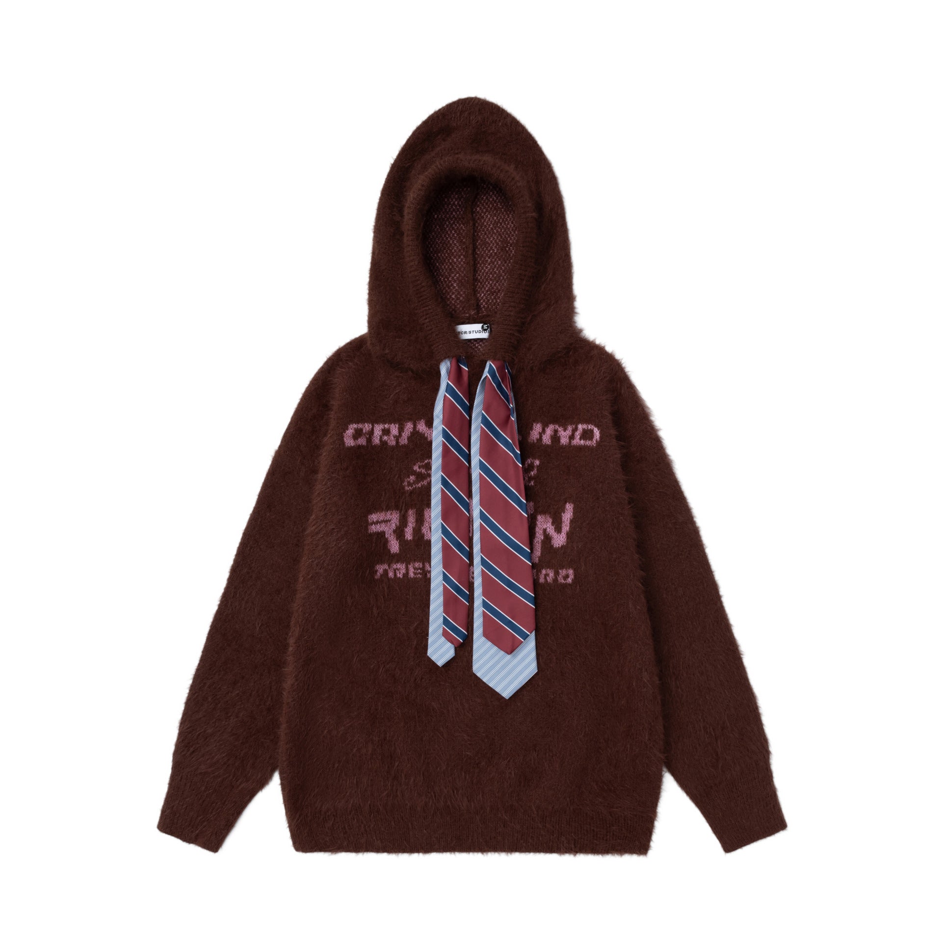 Double tie hat rope hooded sweater