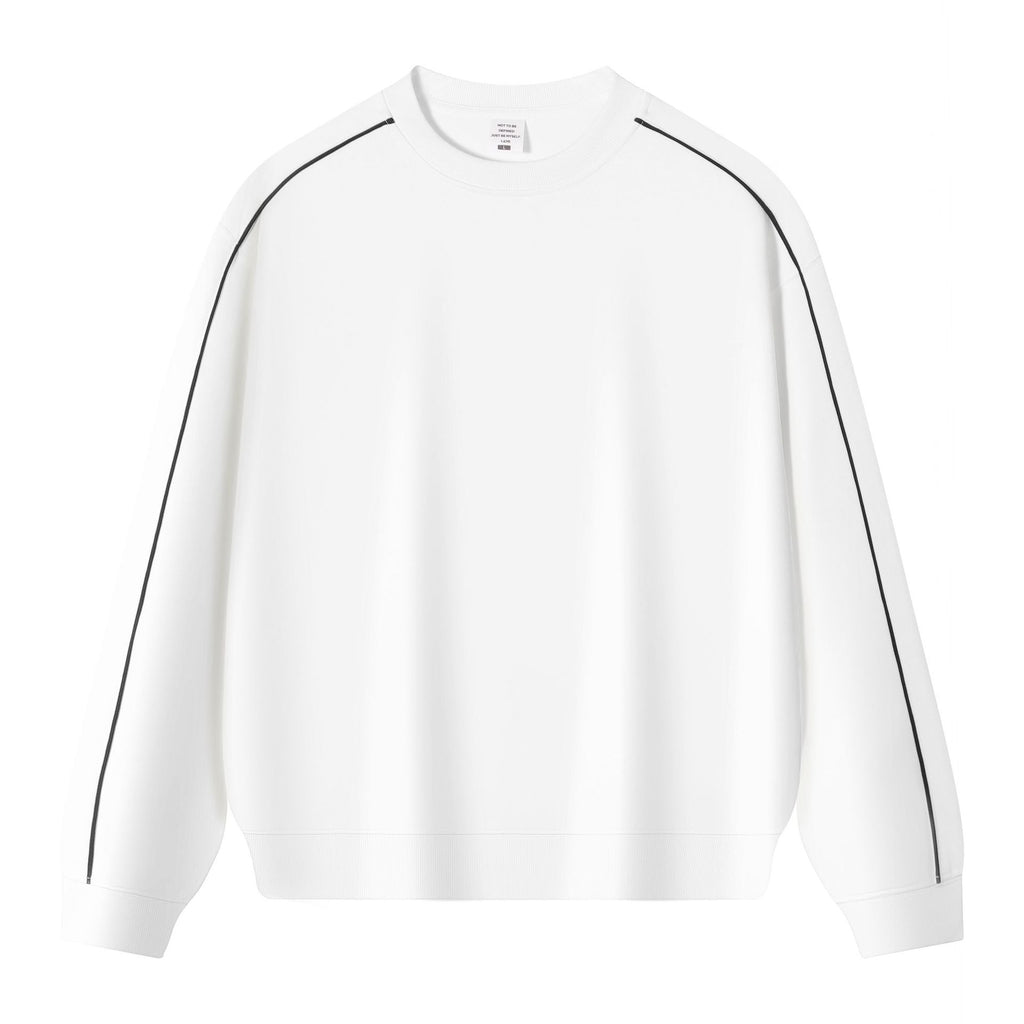 Color blocked round neck hoodie