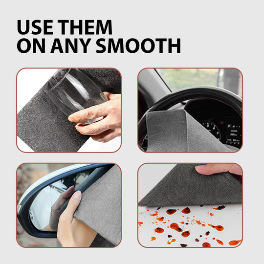 Fiber Cloth Window Cup Car Windshield Cleaner Smooth Wet And Dry Decontamination Cloth