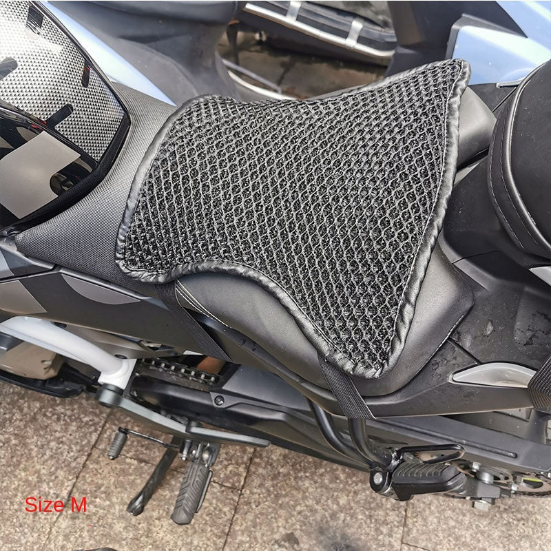 Motorcycle Seat Cover Sun Protection Heat Insulation 3D Mesh Seat Pad Breathable Moisture-Wicking Cool Summer Motorcycle Seat Cover