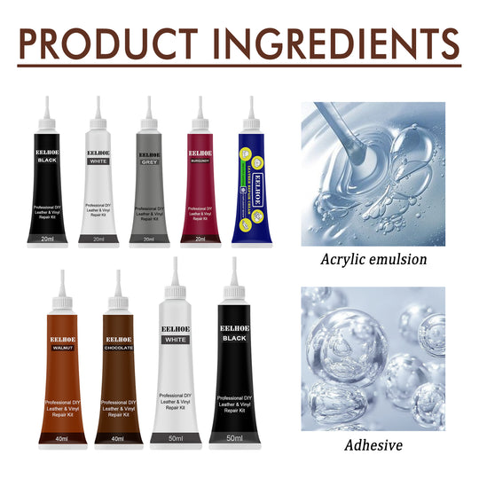 EELHOE Car Leather Touch-Up Cream (Grey) Leather Bag Leather Shoe Leather Refurbishment Sofa Leather Touch-Up Cream Color Modifier