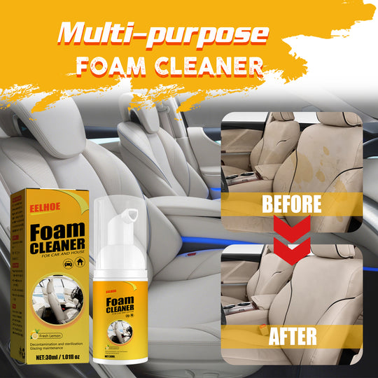 EELHOE Foam Cleaner, Leather Seat Supplies Decontamination Multi-Functional Interior Cleaner