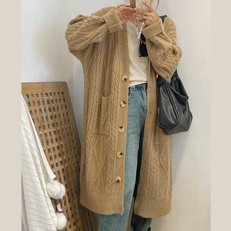 Casual Long Sleeve Knit Cardigan Sweater Coat for Women