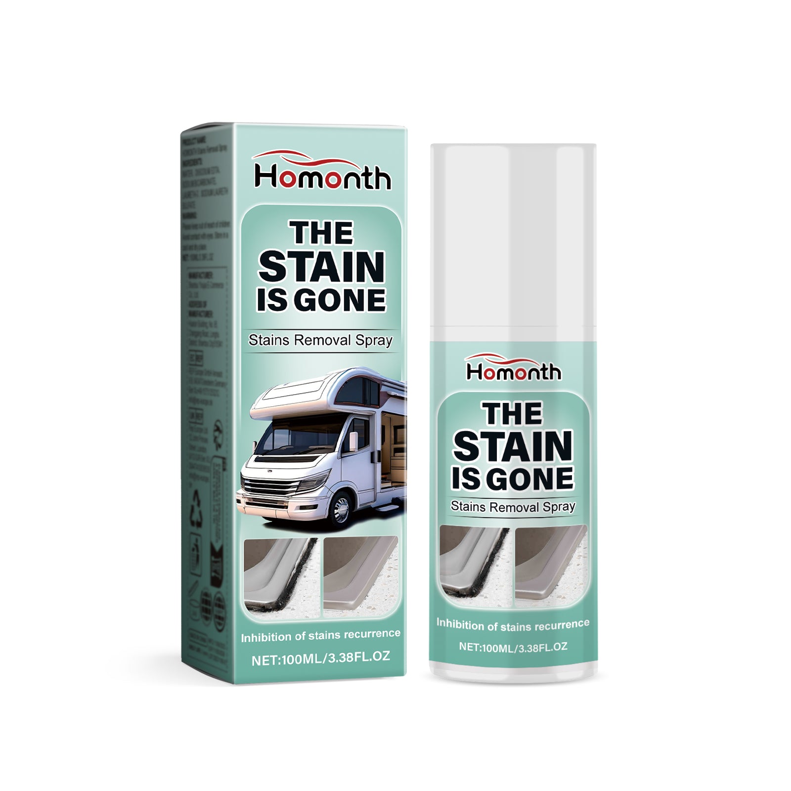 Motorhome Decontamination Spray, Decontamination Brightening Car Interior Dirt Cleaning Multi-Functional Cleaning Spray