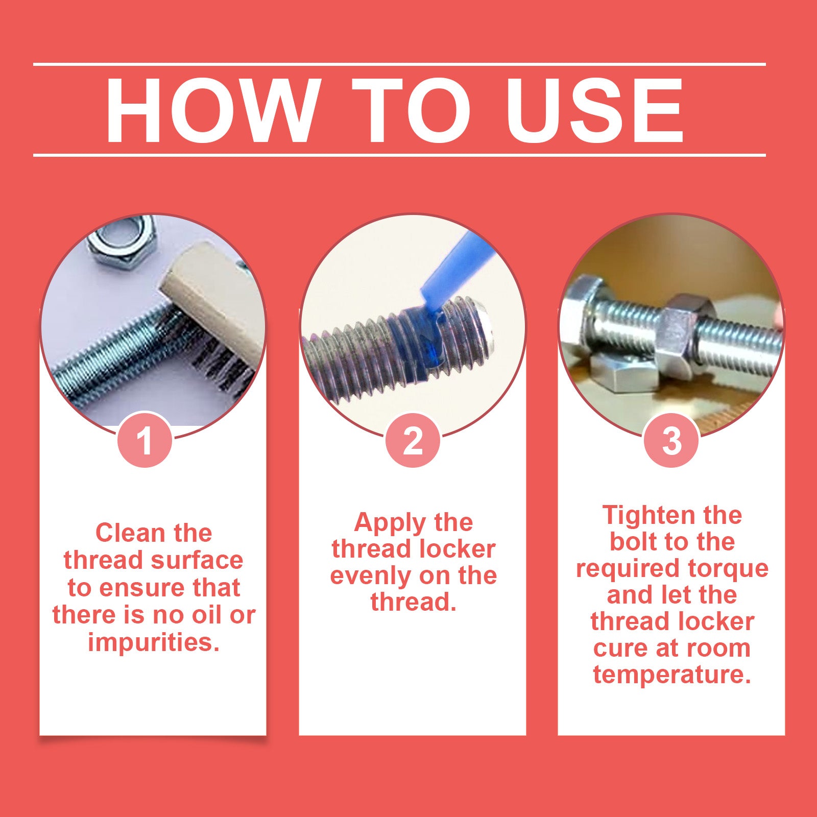 Homonth Automotive Thread Lock Sealant, Automotive Special Anti-Thread Lock Nut Bolt Rust Sealant