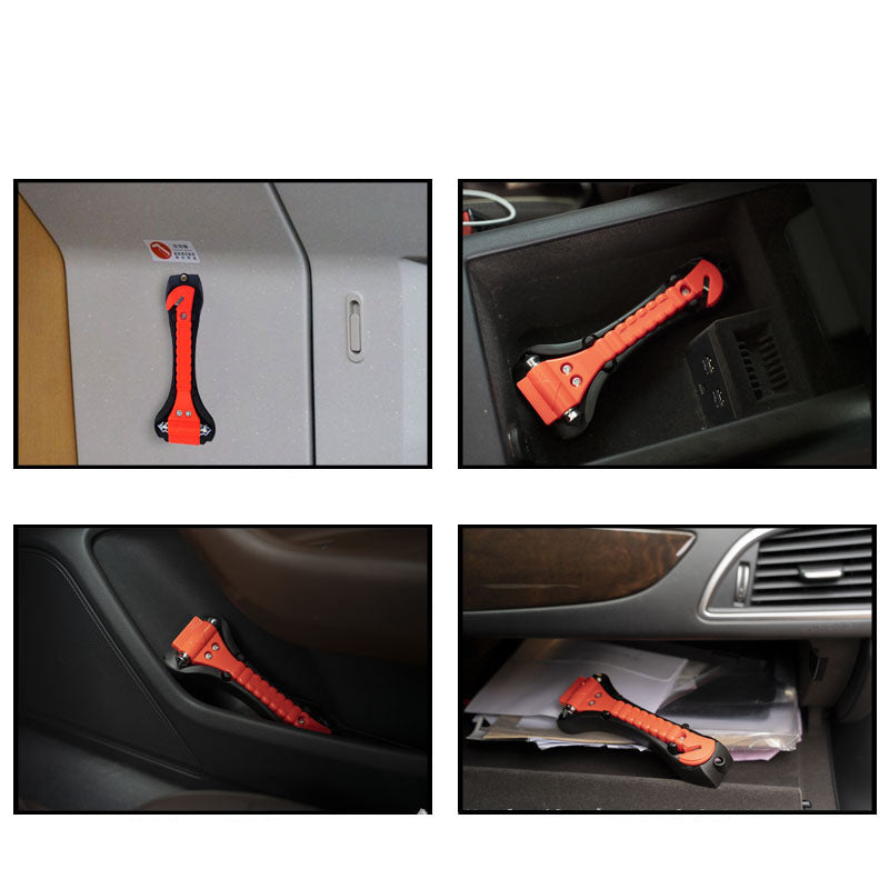 Car 2-in-1 safety hammer with base life-saving emergency hammer fire escape hammer car mounted window breaker