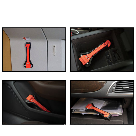 Car 2-in-1 safety hammer with base life-saving emergency hammer fire escape hammer car mounted window breaker