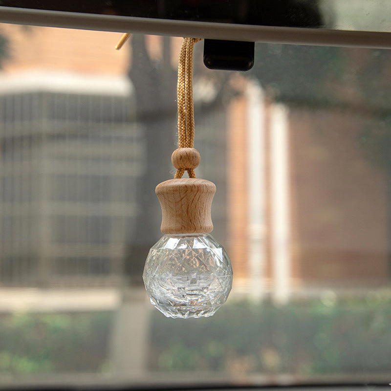 High waist cap ball drill bottle 11ML mini glass bottle vehicle mounted perfume bottle