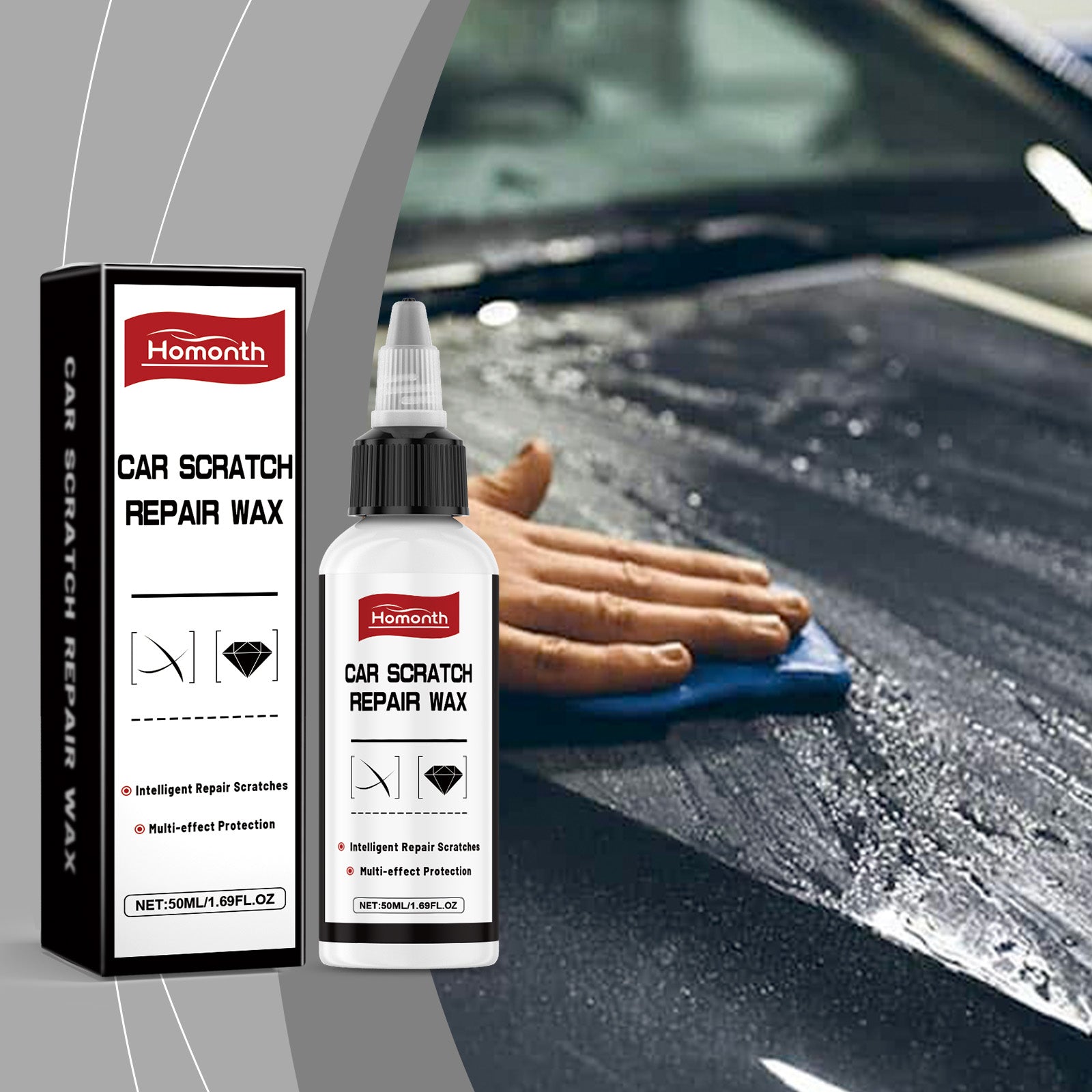 Homonth Car Scratch Wax Paint Maintenance Fluid For Car Paint To Remove Scratches And Stains Polishing Maintenance Fluid